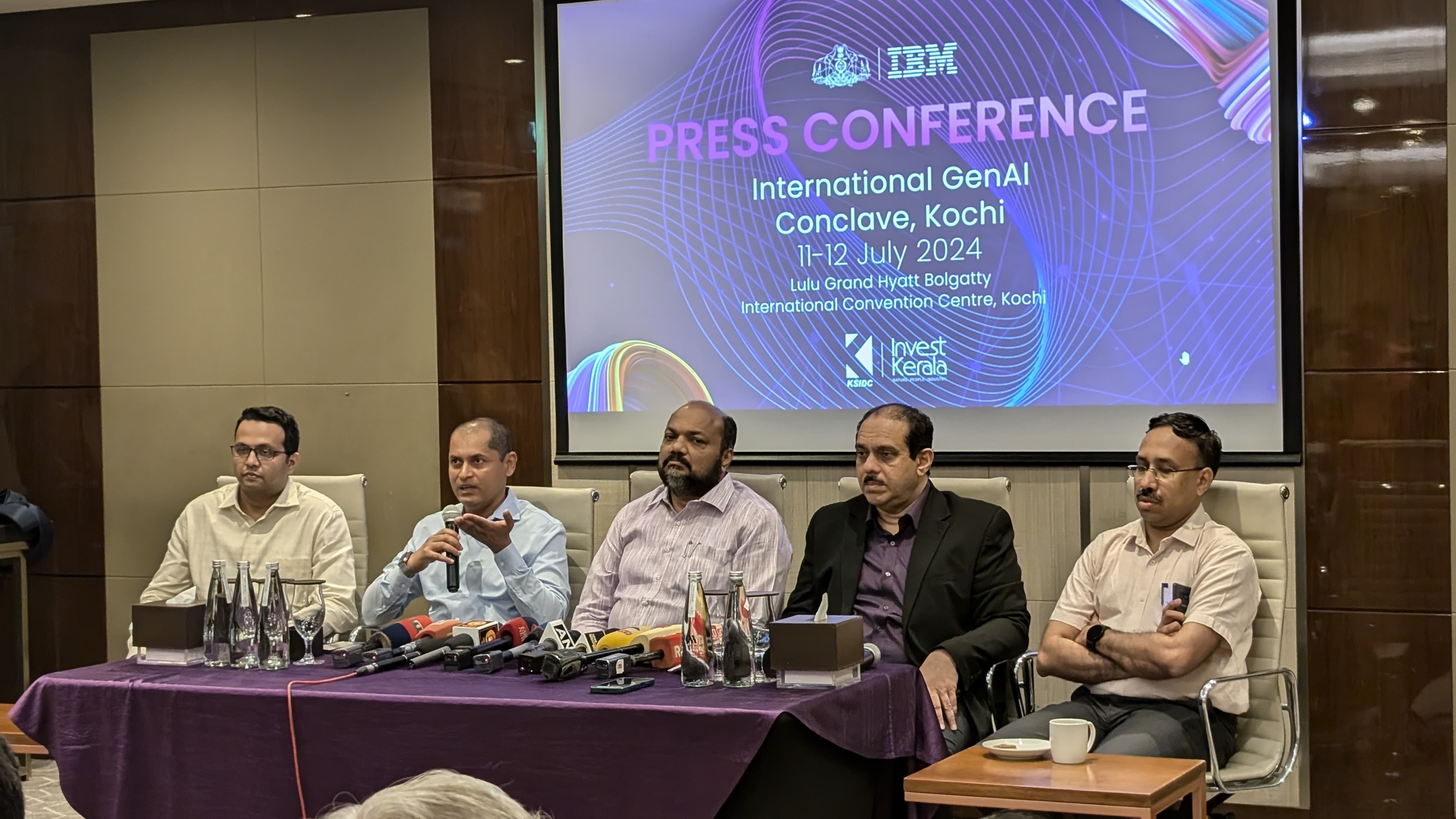 Press conference held at the Marriott Hotel in Kochi ahead of IndiaΓÇÖs first International GenAI Conclave